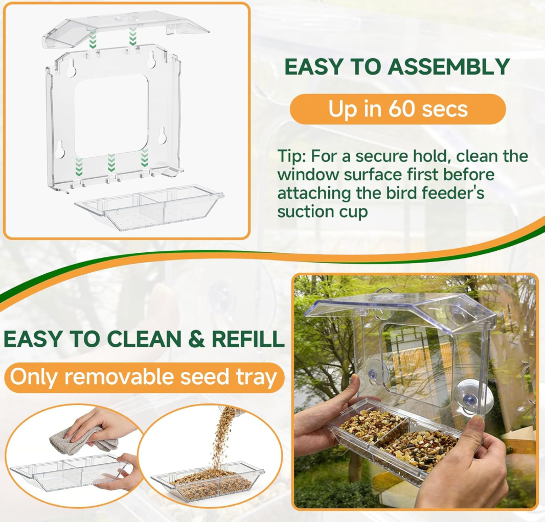 The Perch Companion — A Window Bird Feeder for Curious Cats